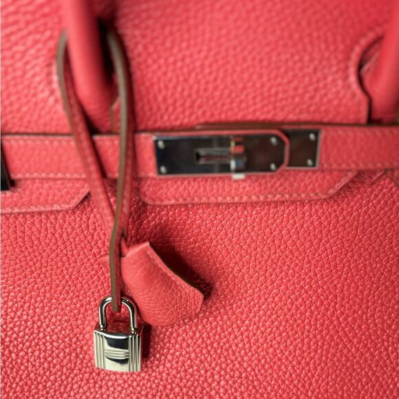 Hermes Birkin 30 Rose Jaipur Stamp square R (2014) with COA and dust bag - Picture 7 of 16